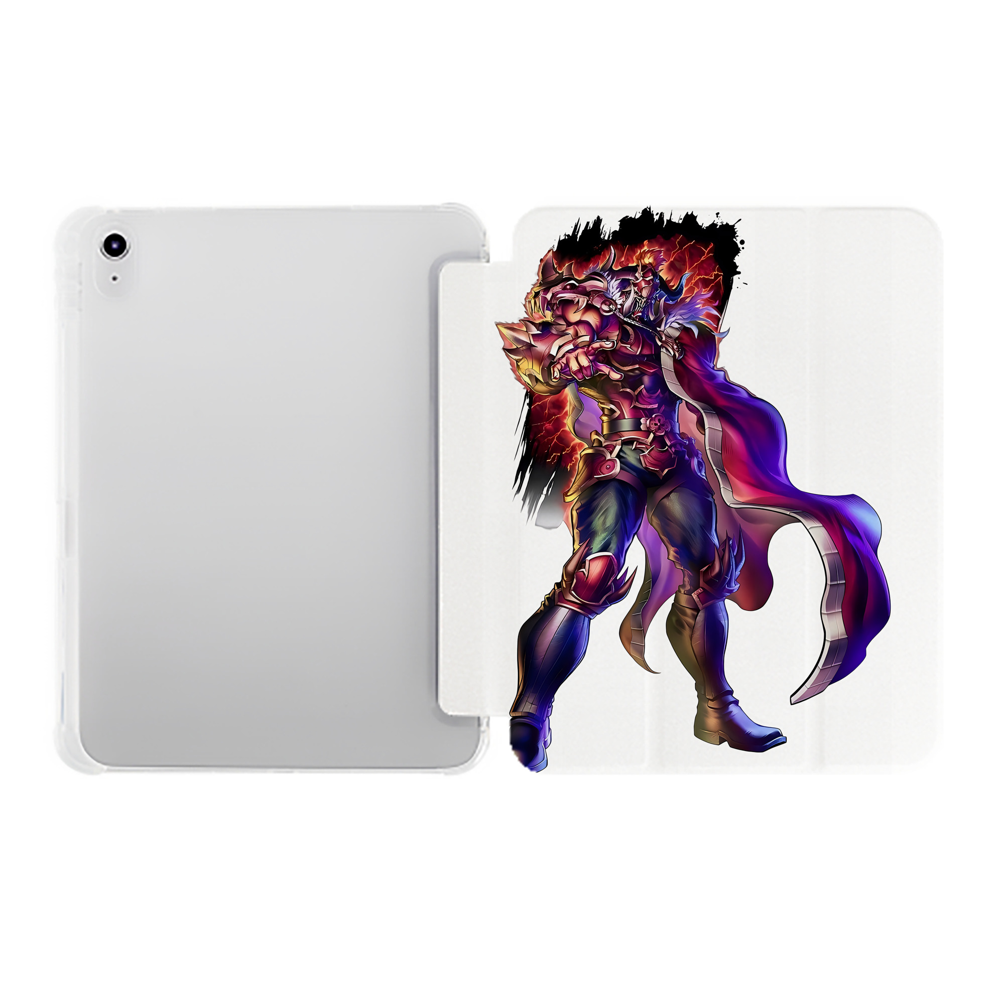 （画像用） 北斗の拳 Fist of the North Star IPad ケース ペン収納付き 三つ折りスタンド PUレザー×シリコン 対応機種9.5/10.5/10.9インチ